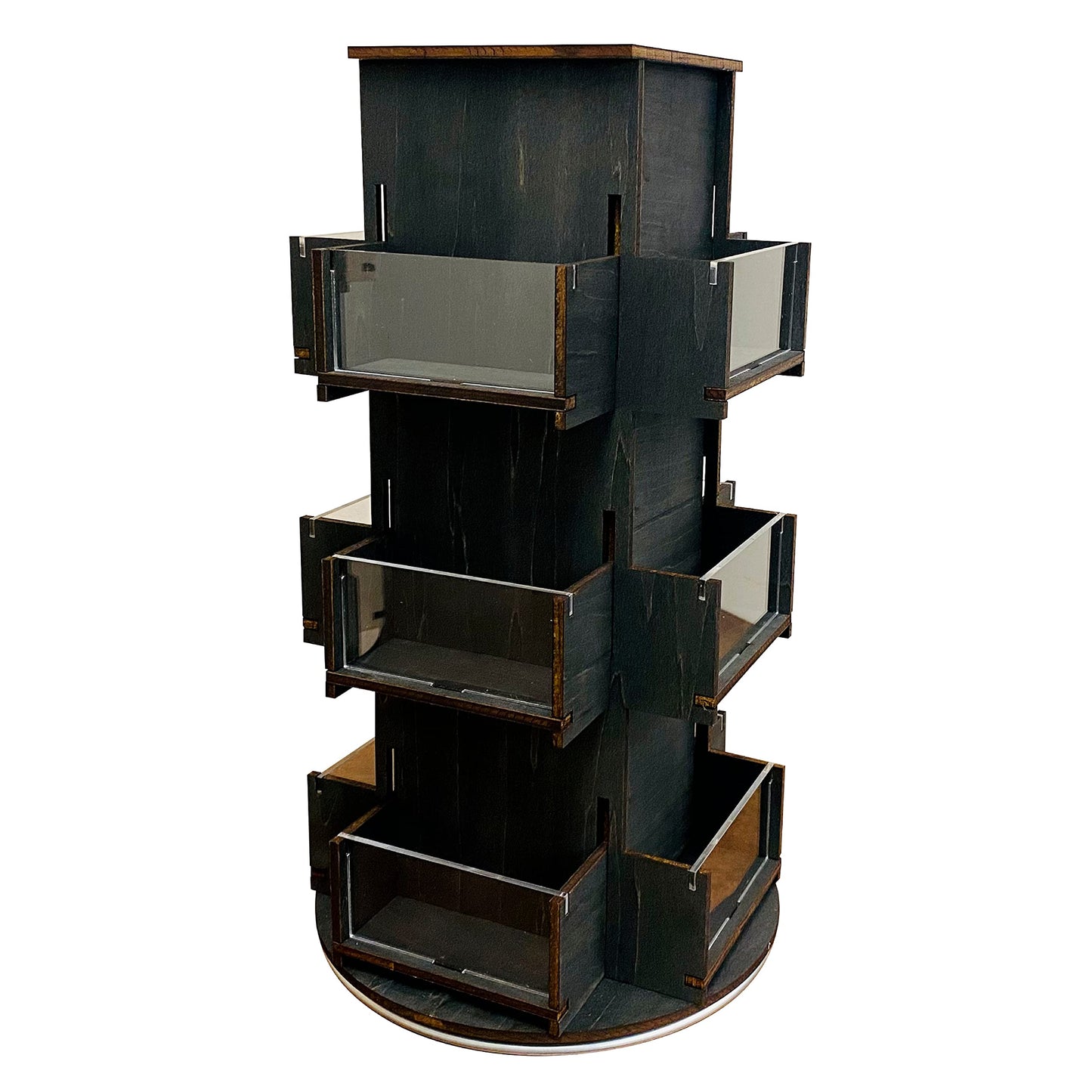 Rotating Wooden Counter Top Rack